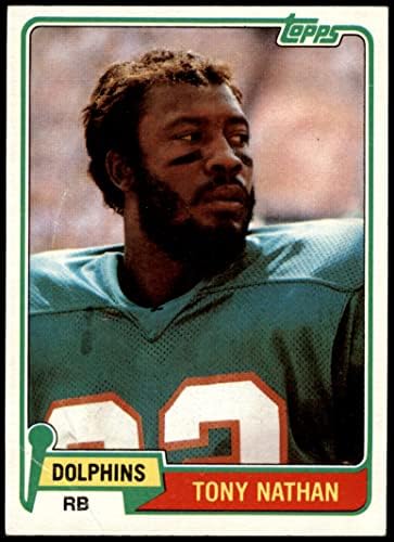 1981 Topps 506 Tony Nathan Miami Dolphins (Futbol Kartı) NM Dolphins Alabama
