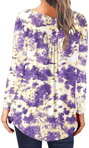 Bayanlar Salonu Tee Yaz güz giyimi Moda Uzun Kollu Pamuklu Ekip Boyun Grafik Pilili Bluz Gömlek Bayan için 8S 8S