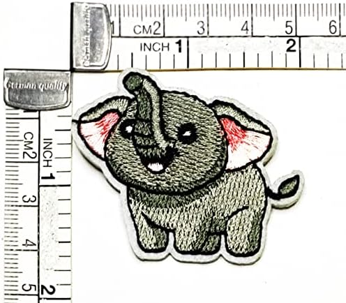 Kleenplus 2 adet. Mini Fil Karikatür Yama Küçük Hayvan Sevimli Etiket Zanaat Yamalar DIY Aplike İşlemeli Dikmek Demir on