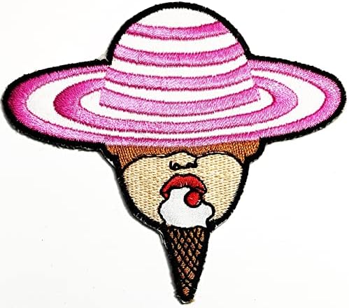 Kleenplus Seksi Madam Yalama Dondurma Karikatür Çocuk Moda Stil İşlemeli Motif Aplike Dekorasyon Amblemi Kostüm Sanat Dikiş
