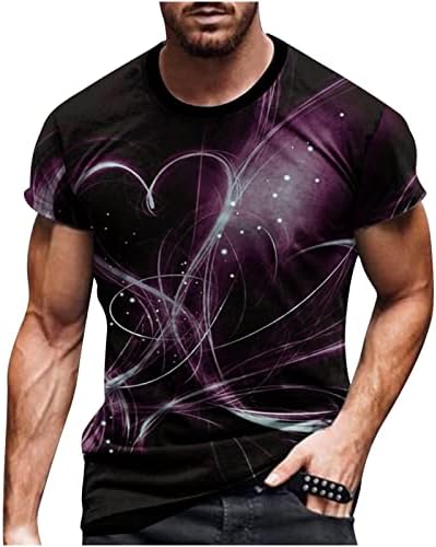 Erkekler 3D Dijital baskı t-shirt Yaz Kısa Kollu Moda Gömlek Casual Ekip Boyun Tee Gömlek Sokak Komik Gömlek Tops