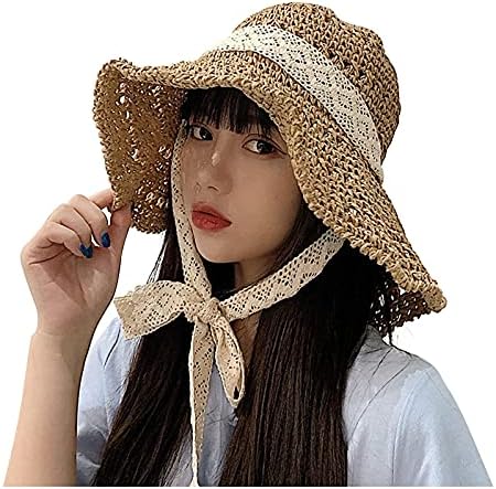 Yaz güneş şapkaları Kadınlar için Geniş Ağızlı Hasır Şapka Yaz Dokuma Dantel Dışında Beyzbol Kapaklar Kadınlar için plaj