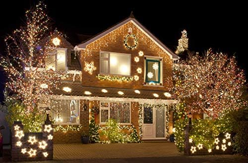 DecoBrite LED 29ft (8.8 m) 100 ct noel dize ışıkları yeşil-yeşil tel, Noel ağacı için kapalı dış Mekan süslemeleri, Veranda,