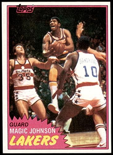 1981 Topps 21 Magic Johnson Los Angeles Lakers (Basketbol Kartı) NM Lakers Michigan St