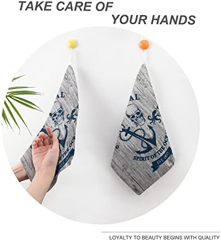 El Havlusu Kafatası ve çapa el havluları bulaşık havlusu Kordon Tasarımı Banyo Mutfak sporları için