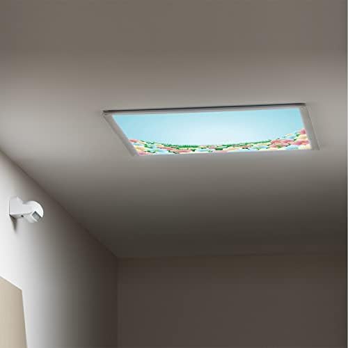 Tavan lambası difüzör Panelleri için Floresan ışık kapakları-Bahçe Deseni-Sınıf Ofisi için Floresan ışık Kapakları - 2ft