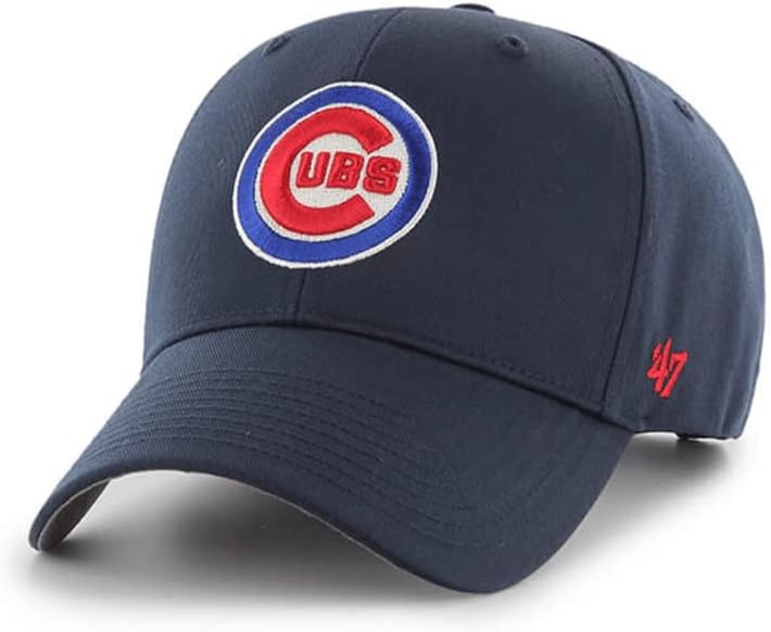 '47 Chicago Cubs Mens Womens Yükseltilmiş Temel MVP Ayarlanabilir Snapback Lacivert Şapka Takım Renk Logolu