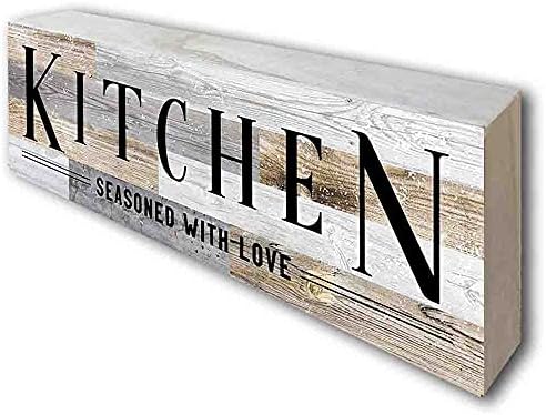 Mutfak ile Terbiyeli Aşk Ahşap Kutu Plak Blokları Duvar Dekor Tabelaları, mutfak dekoru Ev Mutfak Yemek odası için restoran