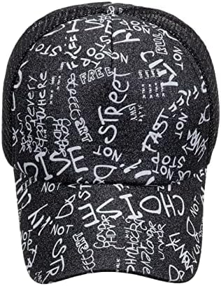 Kangma Örgü baba şapkası Erkekler Kadınlar için, Yaz Nefes Soğutma Snapback Şapka, Mektup Baskılı Beyzbol Kapaklar Çift Şapka