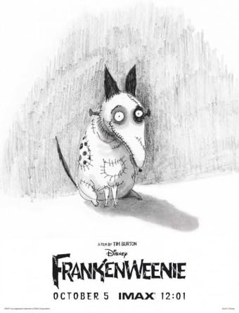 Frankenweenie 12X18 Orijinal Promosyon Film Afiş Imax Sürüm Tim Burton Nane
