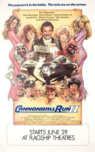 Cannonball Run II 1984 ABD Yarım Metro Posteri