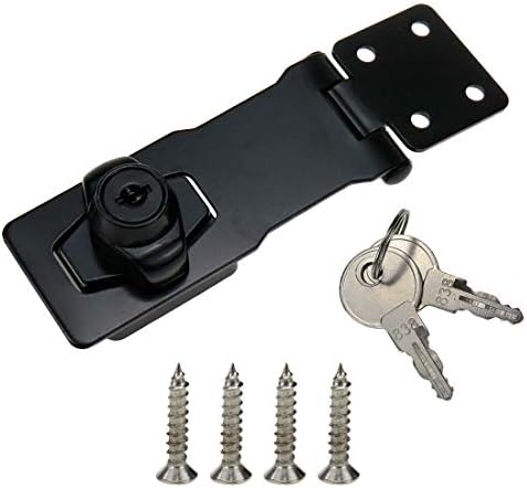 Meprtal 4 inç Toka Anahtarlı Kilit Hasp Mandalı Kilitli Ağır Hizmet Tipi Dolaplar Kapı Kulübesi için Kilitleme Hasp Düğmesi