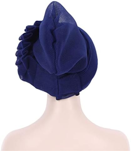 PDGJG Moda Net İplik kadın Türban Kapaklar Başörtüsü Şapka Kap Bayanlar Şapka El Yapımı Düğün (Renk: Renk 7, Boyut: 1)