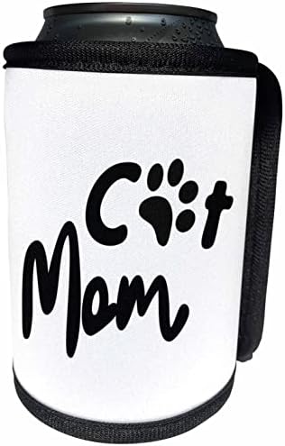 3dRose Siyah ve Beyaz Bayan Kedi Anne Hediye Kedi Sevgilisi için Anne - Can Soğutucu Şişe Sarma (cc-360927-1)