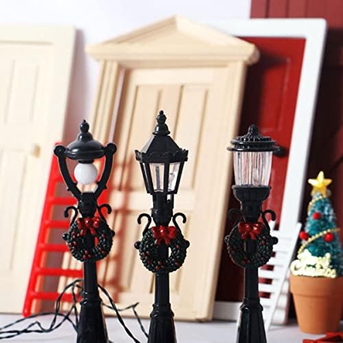 Yardwe 20 adet küçük köy çelenk bebek yolu ışık: dekoratif köyler mikro Mini dekorasyon Noel gaz toplama modelleri süsleyen
