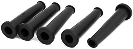 Aexit 5 adet 12mm Güç Aracı Dia PVC Tel Kol Önyükleme Koruyucusu Siyah Açı Öğütücü için Model:33as163qo186