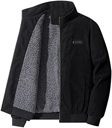 ADSSDQ Erkek Ceket Kış, uzun Kollu Kışlık Mont Erkekler Artı Boyutu Moda Yürüyüş Rüzgar Geçirmez Zip Düz Renk Jacket16