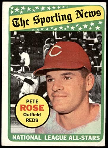1969 Topps 424 All-Star Pete Rose Cincinnati Kırmızıları (Beyzbol Kartı) VG/ESKİ Kırmızılar