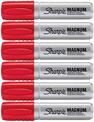 Sharpie Kalıcı Marker Magnum Kırmızı-6'lı Paket