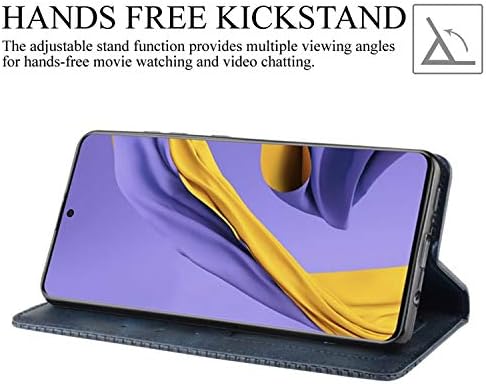 HualuBro Samsung Galaxy A71 5G Durumda, Retro PU Deri Tam Vücut Darbeye Dayanıklı Cüzdan Flip Case Kapak Kart Yuvası Tutucu