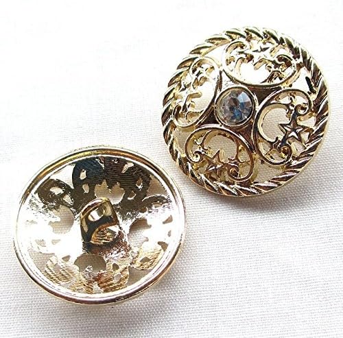 Chenkou Zanaat Yeni 20 adet Altın Alaşım Rhinestone Kristal İçi Boş Düğmeler 25mm Dikiş El Sanatları Çok
