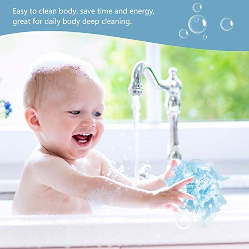 Healifty Vücut Scrubber 3 adet Duş Peeling Lif Kabağı Set Banyo Scrubber Temizleme Mitt Çocuklar Yetişkinler Lif Kabağı Örgü