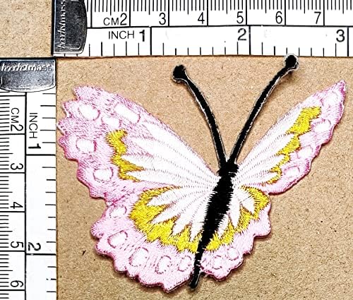 Kleenplus Pembe Kelebek Yama Kelebek Sevimli Böcek Karikatür Çıkartmalar El Sanatları Sanat Dikiş Tamir İşlemeli Demir On