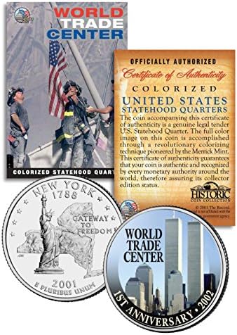 DÜNYA TİCARET MERKEZİ 1. Yıldönümü 9/11 New York Eyalet Mahallesi ABD Madeni Para WTC