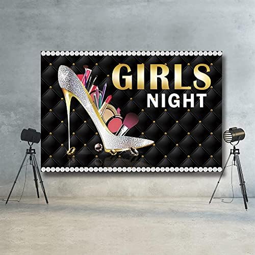 Rarcoirs Karnaval Kadın Parti Arka Plan Kızlar Gece Zemin Kozmetik Ayakkabı Siyah Altın ve Gümüş Gecede Fotoğraf Makyaj Fotoğraf