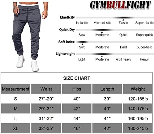 GYMBULLFİGHT Erkek Spor Salonu egzersiz pantolonları Atletik Joggers Koşu Sweatpants Erkekler için Vücut Geliştirme Cepler