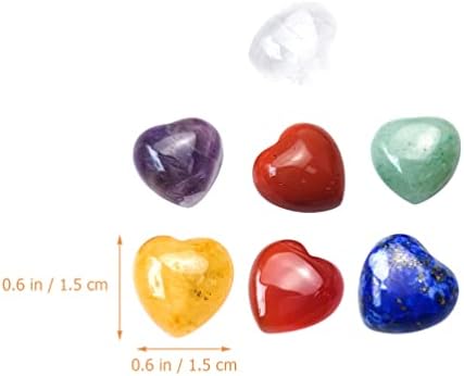 FOMİYES 7 adet Kalp Çakra Taşları Doğal Kalp Aşk Şifa Kristal Aşk Taşlar Reiki Kuvars Takı Yapımı ve Koleksiyonu için Meditasyon