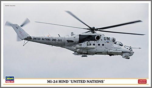 Hasegawa HA2192 1: 72 Ölçekli Mi-24 Arka Birleşmiş Milletler Plastik Modeli