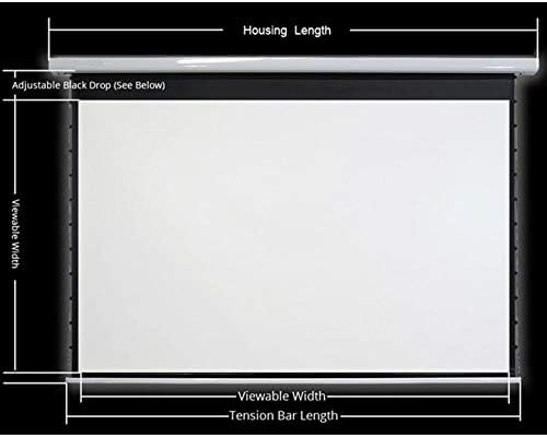 JRDHGRK 16: 9 4k Motorlu Gerilmiş projeksiyon perdesi Siyah Kristal ALR Projeksiyon Ekranı Ev Sineması için (Boyut : 133