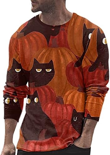 2022 Yeni Erkek Tişörtleri erkek Sonbahar ve Kış Slim Fit Casual Retro Eski Cadılar Bayramı Egzersiz Erkek Giyim Setleri