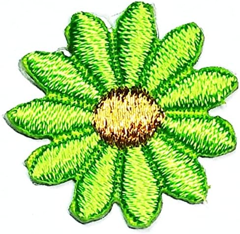Kleenplus Mini Yeşil Ayçiçeği İşlemeli Yama kumaş yapışkanı Çiçekler Demir On Dikmek Hatıra Hediye Yamalar Logo Giydirin