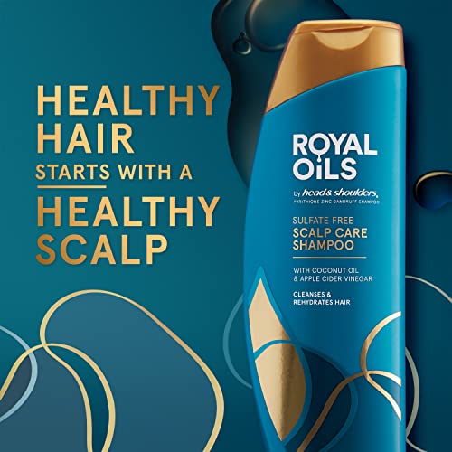 Head & Shoulders Royal Oils Sülfatsız Saç Derisi Bakımı Doğal, Kıvırcık ve Kıvırcık Saçlar için Kepek Önleyici Şampuan, Hindistancevizi