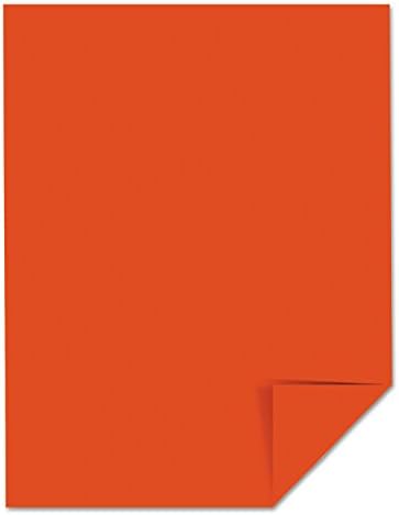 Neenah Paper 22761 Renkli Kart Stoğu, 65 lb, 8 1/2 x 11, Turuncu yörünge, 250 Kağıtlar