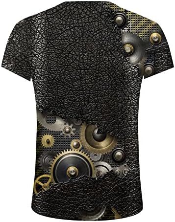 3D Sokak Grafik Baskılı Gömlek İlkbahar Yaz Crewneck Casual Tee Üstleri erkek giyim T-Shirt Polo Henleys Casual Düğme Aşağı