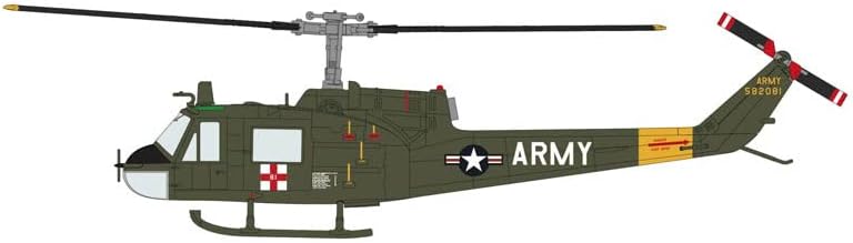 hobi için Usta UH-1B Iroquois 57th Tıbbi Dekolmanı ABD Ordusu 1960s 1: 72 Uçak Önceden İnşa Edilmiş Model