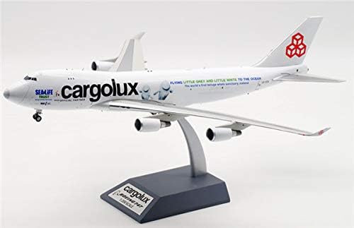Uçak içi CARGOLUX Boeing 747-400 için LX-ECV 1/200 pres döküm uçak Model Uçak