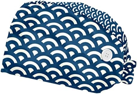 Unisex Saç Şapka Ayarlanabilir Kabarık Kap 2 Adet Çalışma Fırçalama Şapka Baskı Kap Düğmesi ile, japonya Ölçekli Dalga