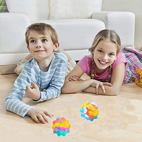 LOPSEN 2 Paketi Pop Topları Kıpır kıpır Oyuncak, 3D Pop Topları Bu Kabarcık Anti-Vurguladı Silikon Duyusal Topları için Çocuk