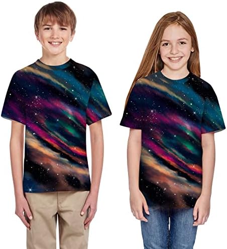 Çocuk Çocuk Boys Baskı Genç Üstleri günlük kıyafetler T-Shirt Galaxy Kız Erkek Üstleri Gençlik Pantolon