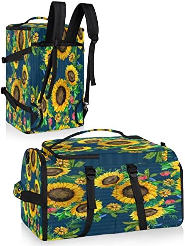 Suluboya Ayçiçeği Spor silindir çanta Seyahat için Spor Tote spor çanta Ayakkabı Bölmesi ile Suya dayanıklı Egzersiz Çantası